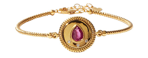 Twisted Superhero ruby & 18kt gold bracelet, Mukhi Sisters